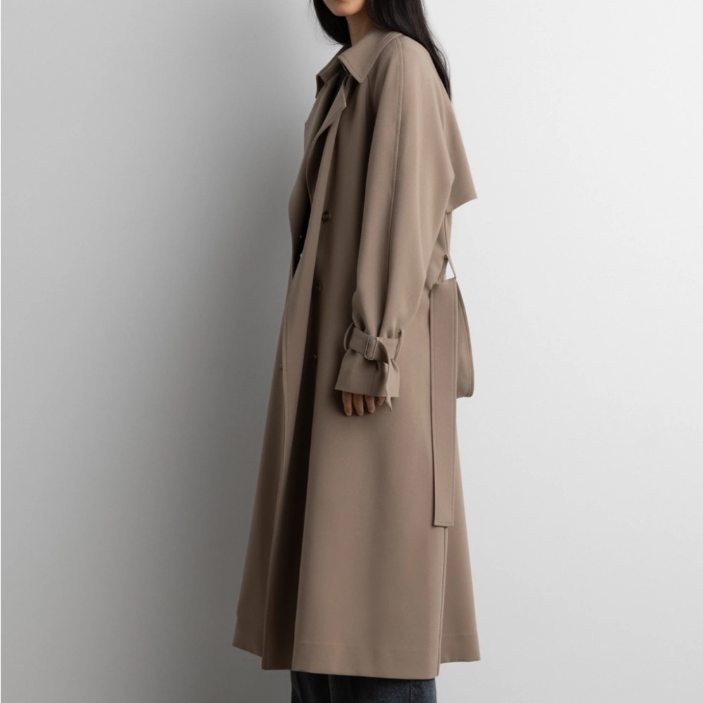 Oak + Fort Oversized Tench Coat - Picture 4 of 5